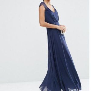 ASOS Kate Lace Maxi Dress- Navy Blue